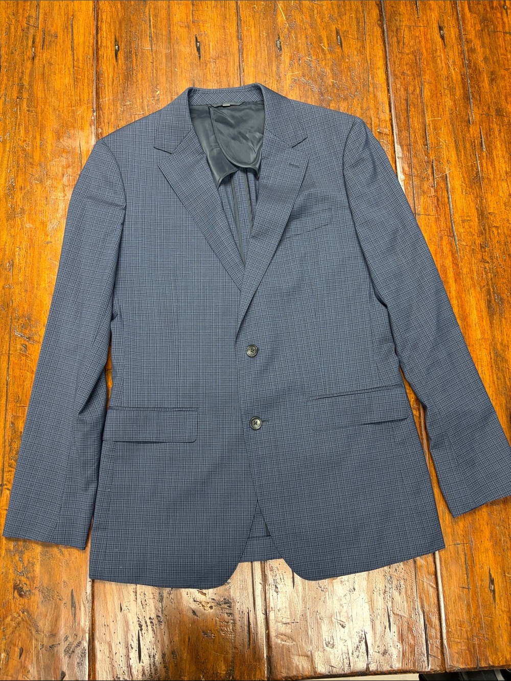 Bonobos Men’s Stretch Italian Wool Navy Check Blazer